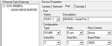 Advantech EDG-4508+ Port Config